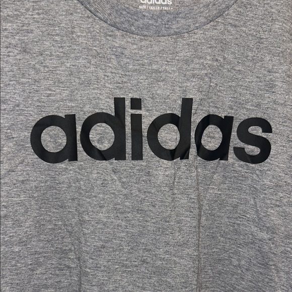 Adidas youth Heather Gray Tee - Picture 4 of 5